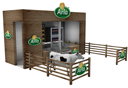 Arla exhibition stand render